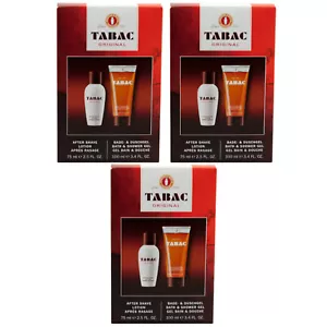 SET REGALO ORIGINALE TABACCO 3x75ml After Shave + 3x100ml Gel Bagno e Doccia - Foto 1 di 1