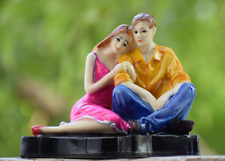Figura de pareja romántica sentada II Artículo de decoración del hogar II...