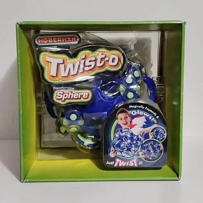 Juguete expandible Hoberman TWIST-O de colección esfera transformadora nuevo brillo en la oscuridad 2003 Foto 1 de 4