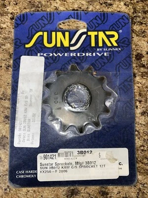 Piñón delantero de accionamiento primario de 12 dientes para Kawasaki KX250F 2006-2018 Foto 1 de 2