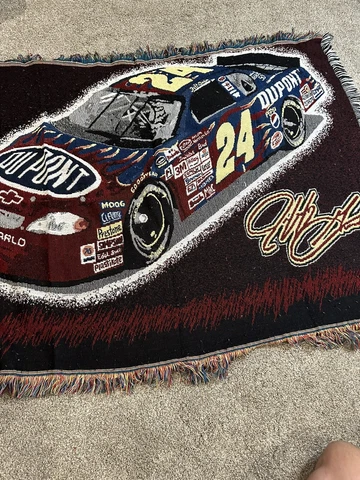 Vintage Jeff Gordon Northwest Company Throw Blanket Tapestry 24 Nascar Racing Cover