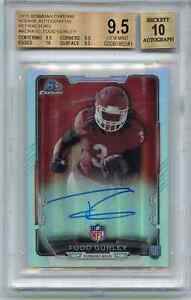 2015 BOWMAN CHROME TODD GURLEY AUTOGRAPH REFRACTOR ROOKIE RC, BGS 9.5 w/ 10 AUTO