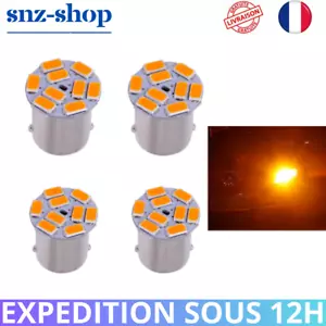 2x 4x ampoules LED BA15S COB Orange pour Clignotants 1156 2 roues motos scooter - Picture 1 of 10