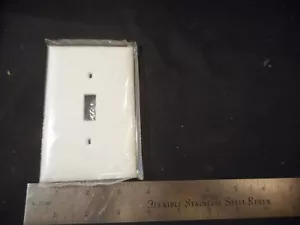Übergroße weiße glatte Nylon Schalterplatte Abdeckung Single Gang Knebel 1 - Bild 1 von 2