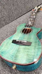 Enya EUC-FLOWER Concert Ukulele Flower of Inlay Blue - Picture 1 of 12