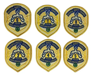 National Safety Council Safe Driver Award 3-8 Jahre Patches 6 insgesamt - Bild 1 von 4