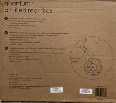 Diono Quantum Air Filled Rear Tires, Black, 2-Pack - Image 1 of 4