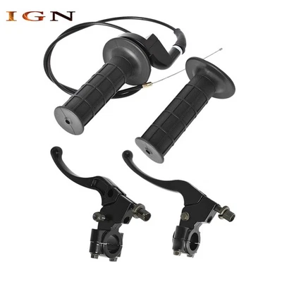 7/8"(22mm) Handlebar Grip Throttle Cable Clutch Brake Lever For Honda Motorcycle - Image 1 of 4