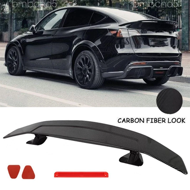46'' Rear Trunk Spoiler Lip Wing GT-Style Carbon Style For Tesla Model Y S 3 Foto 1 de 4