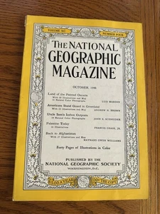 Vintage Oktober 1946 National Geographic Journal Zeitschrift Taschenbuch Buch - Bild 1 von 1