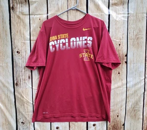 🔥 Iowa State Cyclones Nike Dri-Fit Training Shirt Men's 2XL XXL Red Burgundy - Picture 1 of 8