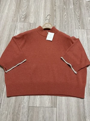 SUÉTER DE CACHEMIR BRUNELLO CUCINELLI NUEVO CON ETIQUETAS, CUENTAS MONILI, TALLA GRANDE Foto 1 de 4