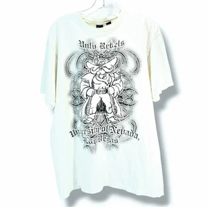 Y2K Vintage UNLV Rebels T-Shirt Men Size L White NCAA Las Vegas Nevada 90's Art - Picture 1 of 10