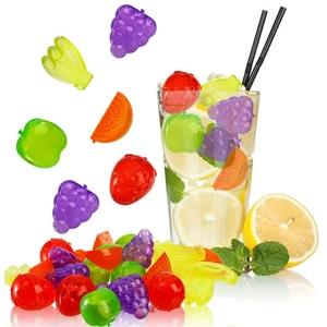 200 Pack Reusable Ice Cubes, PE Plastic Fruit Shape Ice Cubes for Cocktail, W... - Picture 1 of 7