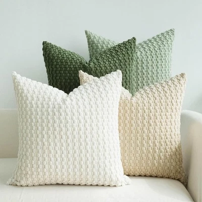 Throw Pillow Covers Set 4 PCS Decorative Soft Cushion Cases for Sofa Couch Bed - Image 1 of 4