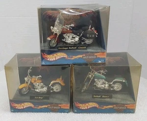 Hot Wheels Harley-Davidson Set Of 3 Motorcycles 1:18 Diecast Collectibles - Picture 1 of 6