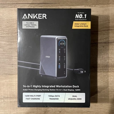 Зарядная док-станция Anker Prime (14 в 1, двойной дисплей, 160 Вт) - Изображение 1 из 2
