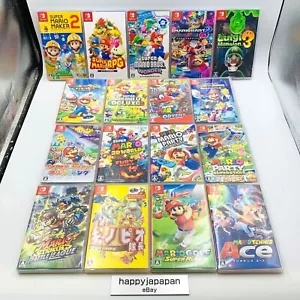 Nintendo Switch Video Game Super Mario Series 17 Type Choice Japan Tested w/Case - Picture 1 of 40