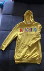 Moschino Couture Logo Yellow Detailed Hooded Dress Size 6