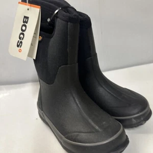BOGS Size youth 1 Classic High Black Snow BOOTS Insulated Waterproof - Picture 1 of 5