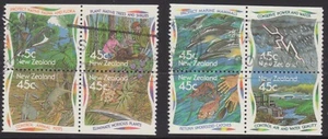 NEW ZEALAND 1995 ENVIRONMENT BOOKLET VFU 2X BLOCKS OF (4) - Picture 1 of 1