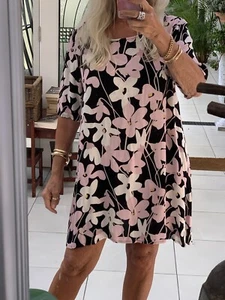 Mister Zimi Retro Floral Dress Short Size 14 Cute - Picture 1 of 9