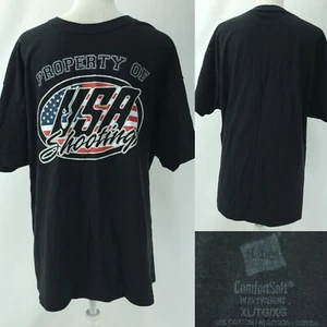 Camiseta Hanes Comfort Suave Para Hombre XL Propiedad de EE. UU. Tiro Negra 100% Algodón - Imagen 1 de 7
