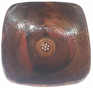 Oil Rubbed Bronze Antique Patina Bathroom Copper Square Sink Kitchen Upgrade - Picture 1 of 2