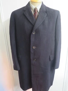 Genuine Austin Reed Crombie Black Coat Size M 40" Regular Euro 50 - Picture 1 of 12