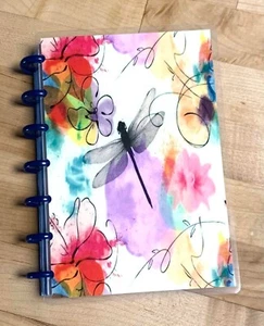 Watercolor Dragonfly Front/Back Cover Set 4 use with MINI HAPPY Planner~ - Picture 1 of 4