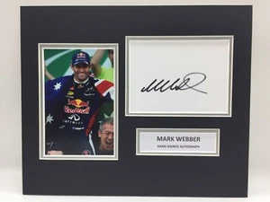 RARE Mark Webber Red Bull F1 Signed Photo Display + COA FORMULA ONE - Picture 1 of 3