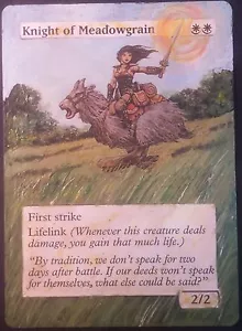 Chevalier d'Orgeprairie Altéré - Altered Knight of Meadowgrain - Magic mtg - Foto 1 di 1