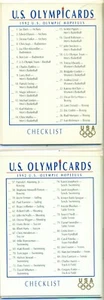 U.S. OLYMPICARDS -1992 - CHECKLISTS + OFFER INSERT TRADING CARD LOT - 3 CARDS - Picture 1 of 2