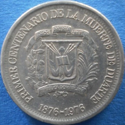 DOMINICAN REPUBLIC 25 CENTAVOS 1976 Dominicana Dominikanische Dominicaine Dom Rp - Image 1 of 2