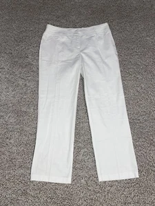 NWT Cato Contemporarty Stretch  Pants Womens White 12P Straight Leg Below Waist - Picture 1 of 16