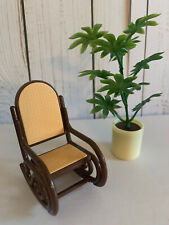 Smaller Home Vintage Dollhouse Bentwood Rocking Chair Rocker  Plant Tomy