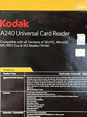 Kodak A240 Universal 40 In 1 Card Reader USB 2.0 Mac OS & PC Compatible - Image 1 of 4