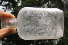 Vintage Planter Rye Whiskey Glass Jar Flask The Ullman Co. Cincinnati Ohio