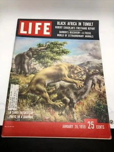 Life Magazine, January 26, 1959, Darwin's Discovery, Saber-toothed Cat - Picture 1 of 4