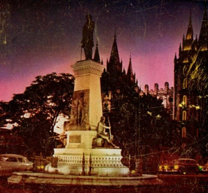 Brigham Young Monument Main South Temple Salt Lake City UT Vintage Postcard - Bild 1 von 4