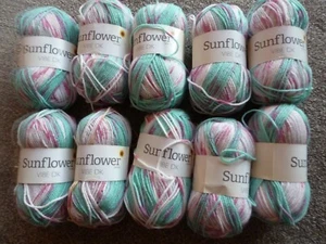 JOB LOT BUNDLE SUNFLOWER DOUBLE KNITTING WOOL YARN - CREATIVITY - Picture 1 of 1