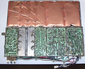 RF Electronics board LOADED Analog Digital radio COMPONENTS SHIELDED METAL case - Picture 1 of 4