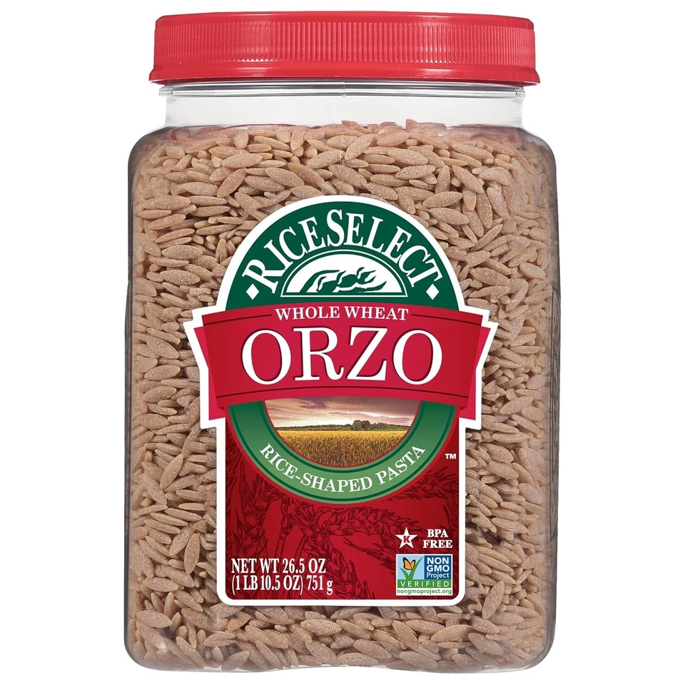 RiceSelect Trigo Integral Orzo Pasta en Forma de Arroz No OGM Vegano 1.66 Libras Paquete de 1 Foto 1 de 4