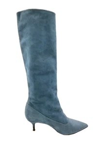 Paul Andrew Women's Blue Suede Designer Boots Size EU 38 - Foto 1 di 4