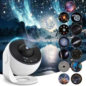 LED Galaxy Projector Starry Night Light Sky Star Party Lamp Planetarium Room US - Picture 1 of 16