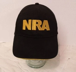 Gorra ajustable negra con logotipo bordado de la NRA bandera de EE. UU. USADA EN EXCELENTE ESTADO - Imagen 1 de 3