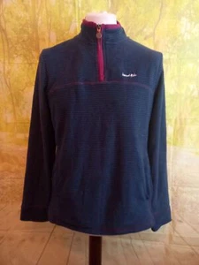 Weird Fish navy blue 90% polyester viscose Fleece Sweatshirt UK women's size 14 - Picture 1 of 11