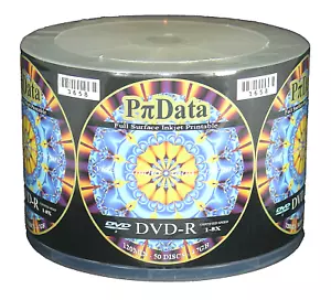 100 (2x50) Grade A - Blank DVD-R PiDATA Inkjet Printable Disc 8x 4.7GB RiTEK-G05 - Picture 1 of 2