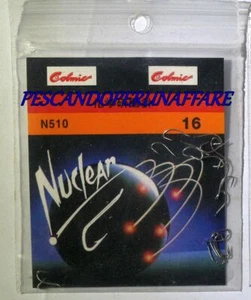 COLMIC NUCLEAR SERIES N510 carbon steel hooks NICHELED made in japan - Imagen 1 de 3