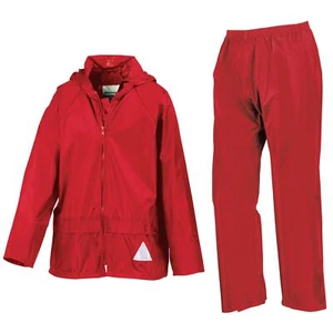Result Junior Waterproof Jacket Trouser Set R095J-Childrens Winterwear Rain Suit - Picture 1 of 7